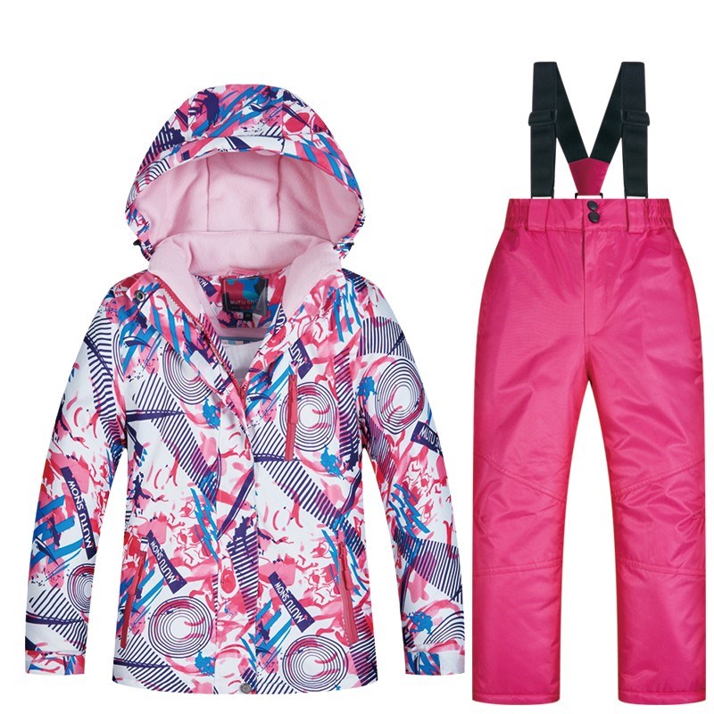 Children pink + children ' s red pants